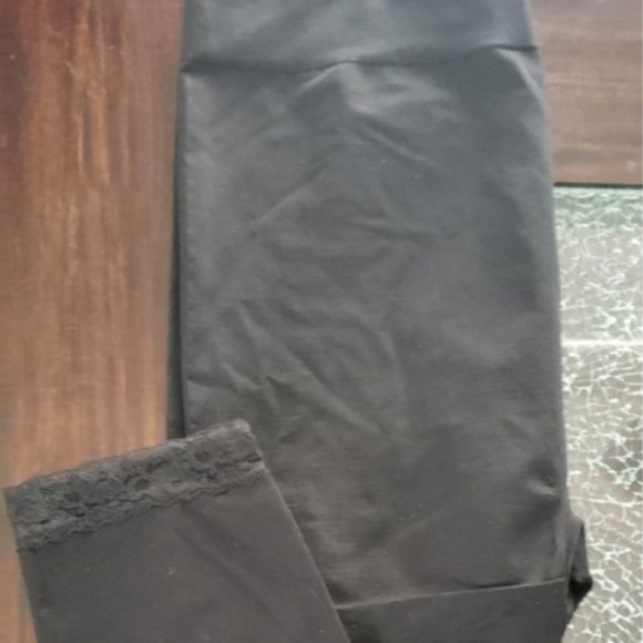 Lane Bryant Gray Sapper Tight Leggings wt Lace 1X - Picture 2 of 4